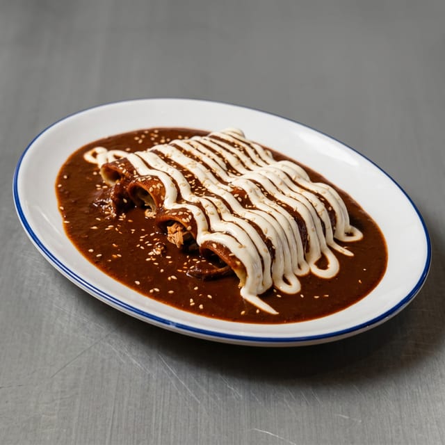 Enchiladas Mole Poblano.
