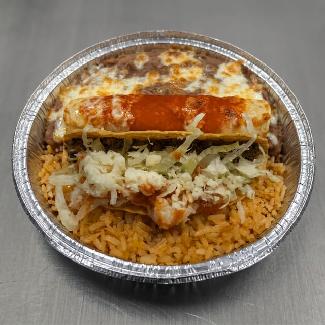 1. Enchilada y Taco Combo.